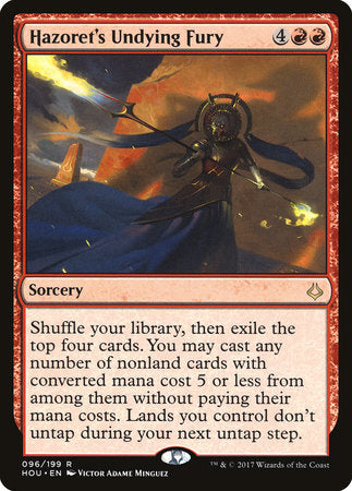 Hazoret's Undying Fury [Hour of Devastation] | Tabernacle Games