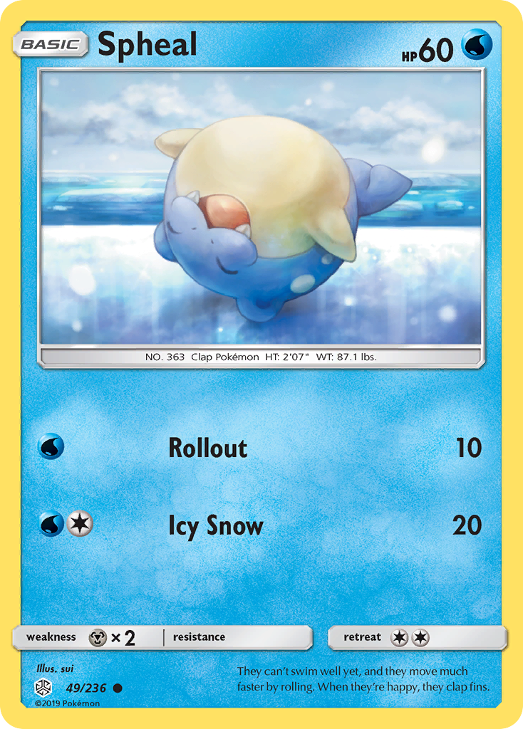 Spheal (49/236) [Sun & Moon: Cosmic Eclipse] | Tabernacle Games