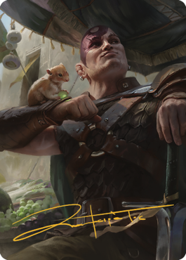 Minsc & Boo, Timeless Heroes Art Card (38) (Gold-Stamped Signature) [Commander Legends: Battle for Baldur's Gate Art Series] | Tabernacle Games