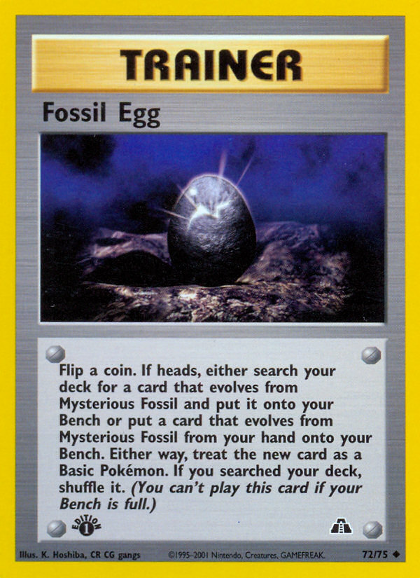 Fossil Egg (72/75) [Neo Discovery 1st Edition] | Tabernacle Games