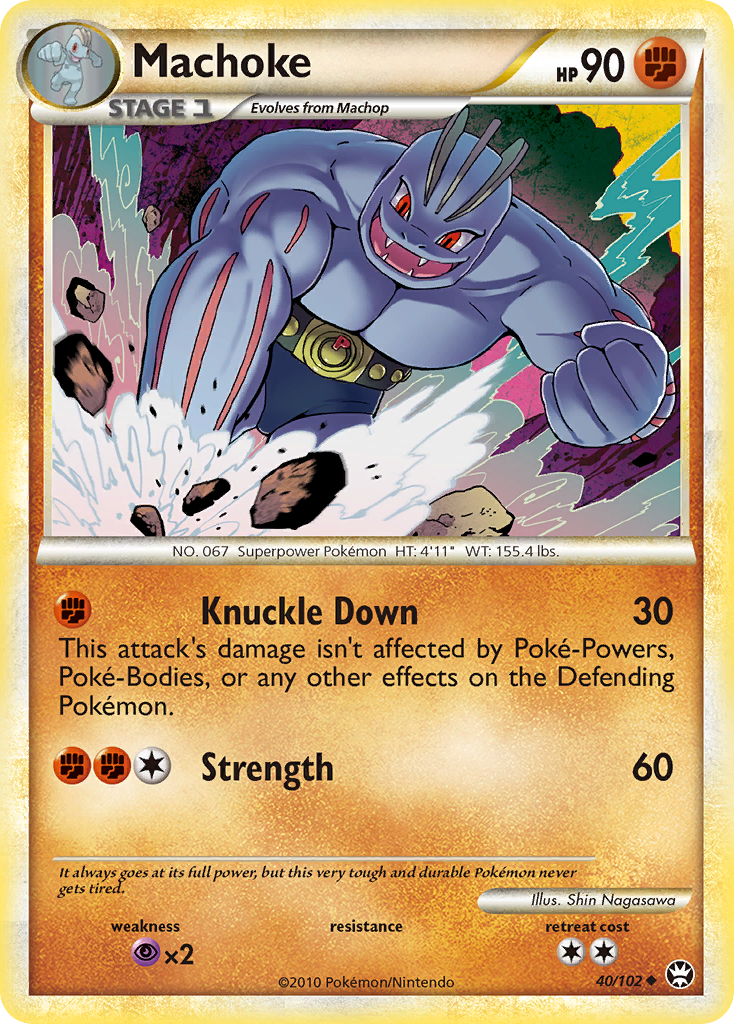 Machoke (40/102) [HeartGold & SoulSilver: Triumphant] | Tabernacle Games