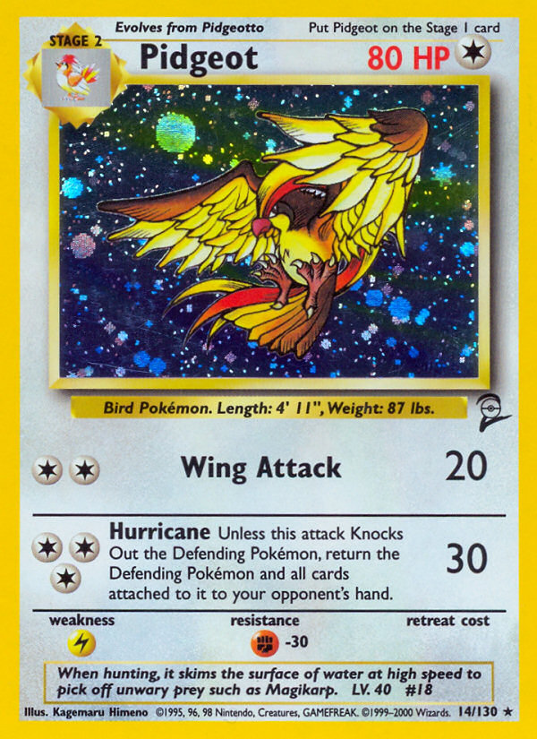 Pidgeot (14/130) [Base Set 2] | Tabernacle Games