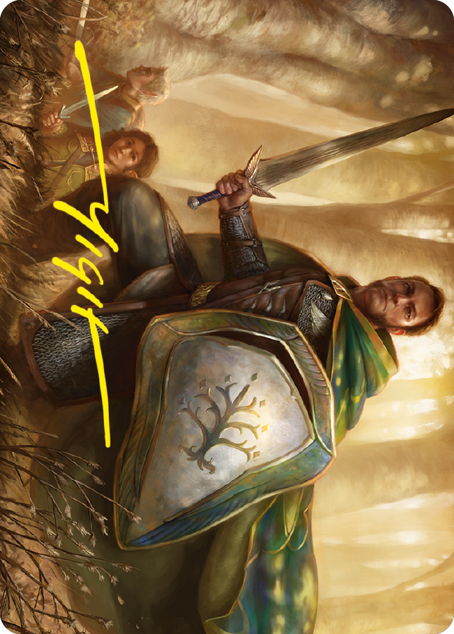 Boromir, Warden of the Tower Art Card (Gold-Stamped Signature) [The Lord of the Rings: Tales of Middle-earth Art Series] | Tabernacle Games