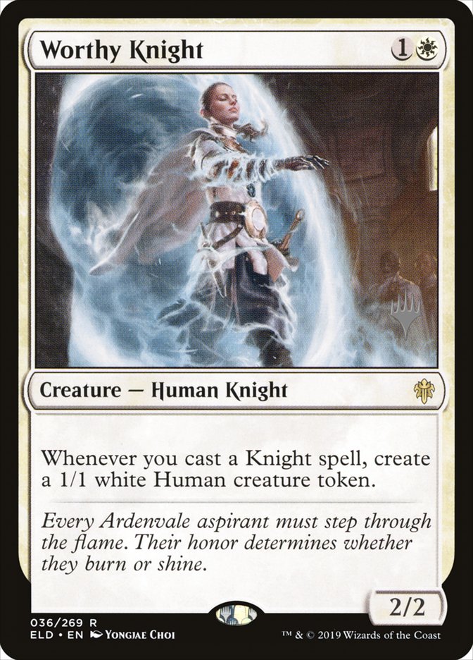 Worthy Knight (Promo Pack) [Throne of Eldraine Promos] | Tabernacle Games