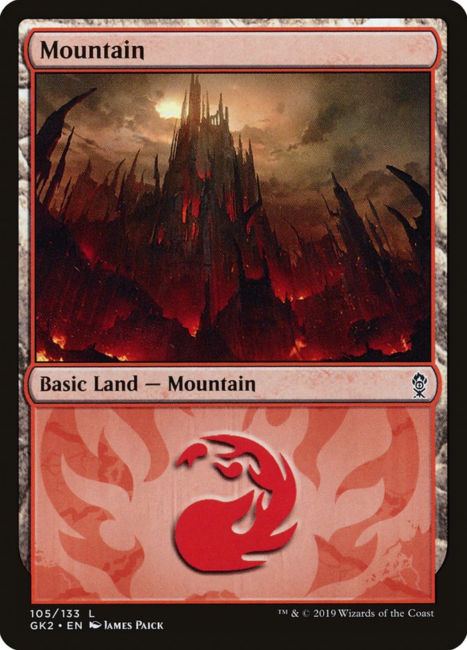 Mountain (105) [Ravnica Allegiance Guild Kit] | Tabernacle Games