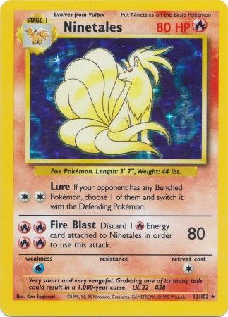 Ninetales (12/102) [Base Set Unlimited] | Tabernacle Games