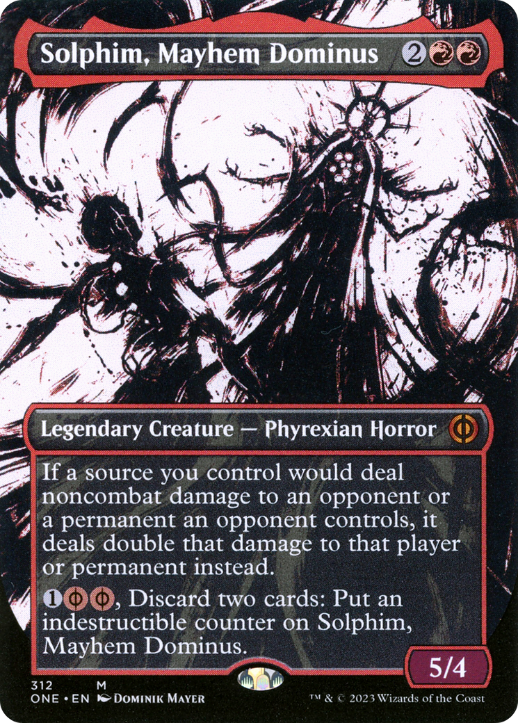 Solphim, Mayhem Dominus (Borderless Ichor) [Phyrexia: All Will Be One] | Tabernacle Games