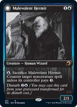 Malevolent Hermit // Benevolent Geist [Innistrad: Double Feature] | Tabernacle Games