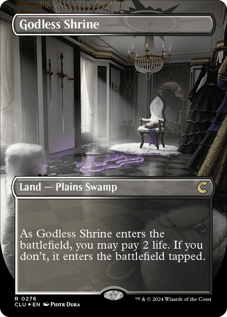 Godless Shrine (Borderless) [Ravnica: Clue Edition] | Tabernacle Games