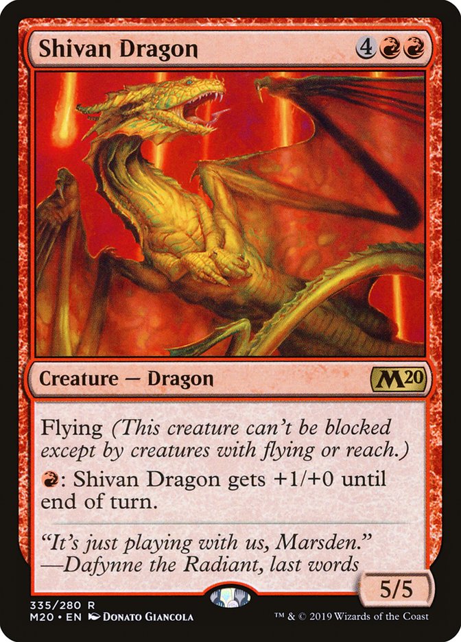 Shivan Dragon [Core Set 2020] | Tabernacle Games