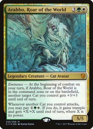 Arahbo, Roar of the World [Commander 2017] | Tabernacle Games