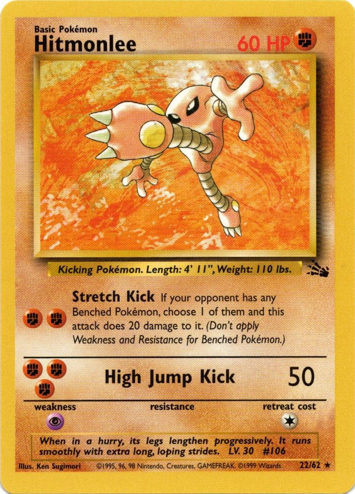 Hitmonlee (22/62) [Fossil Unlimited] | Tabernacle Games