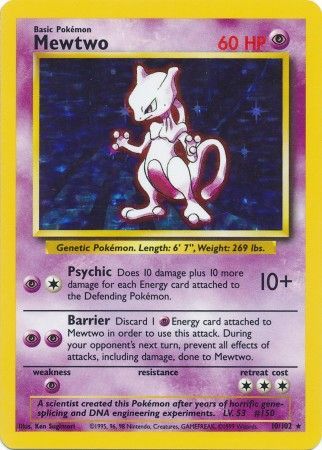 Mewtwo (10/102) [Base Set Unlimited] | Tabernacle Games