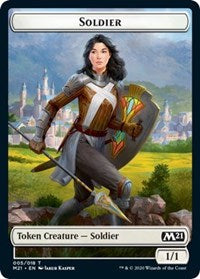 Soldier // Treasure Double-sided Token [Core Set 2021 Tokens] | Tabernacle Games