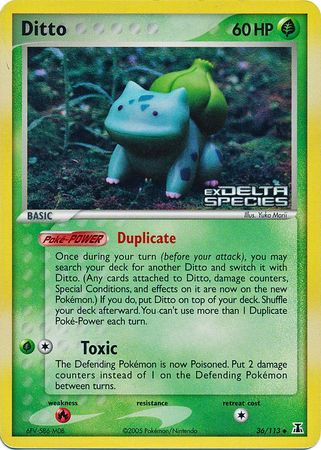 Ditto (36/113) (Stamped) [EX: Delta Species] | Tabernacle Games