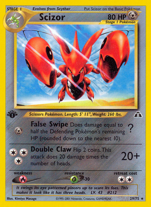 Scizor (29/75) [Neo Discovery 1st Edition] | Tabernacle Games