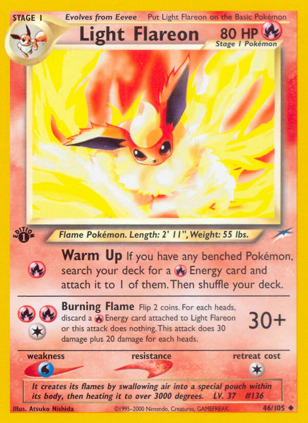 Light Flareon (46/105) [Neo Destiny 1st Edition] | Tabernacle Games