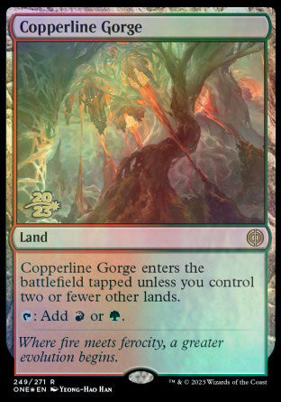 Copperline Gorge [Phyrexia: All Will Be One Prerelease Promos] | Tabernacle Games