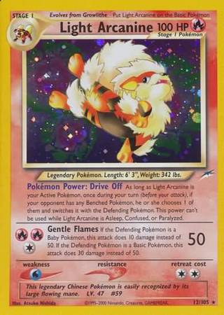 Light Arcanine (12/105) [Neo Destiny Unlimited] | Tabernacle Games