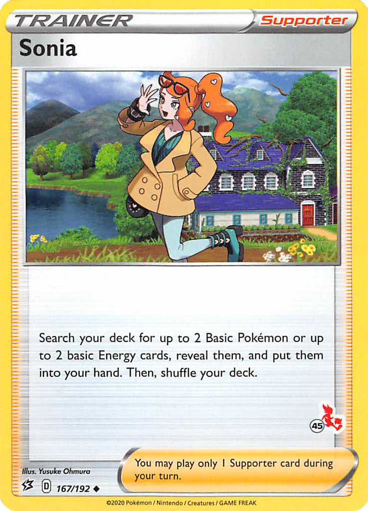 Sonia (167/192) (Cinderace Stamp #45) [Battle Academy 2022] | Tabernacle Games