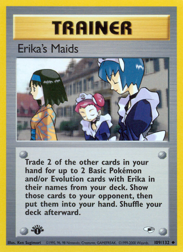 Erika's Maids (109/132) [Gym Heroes 1st Edition] | Tabernacle Games