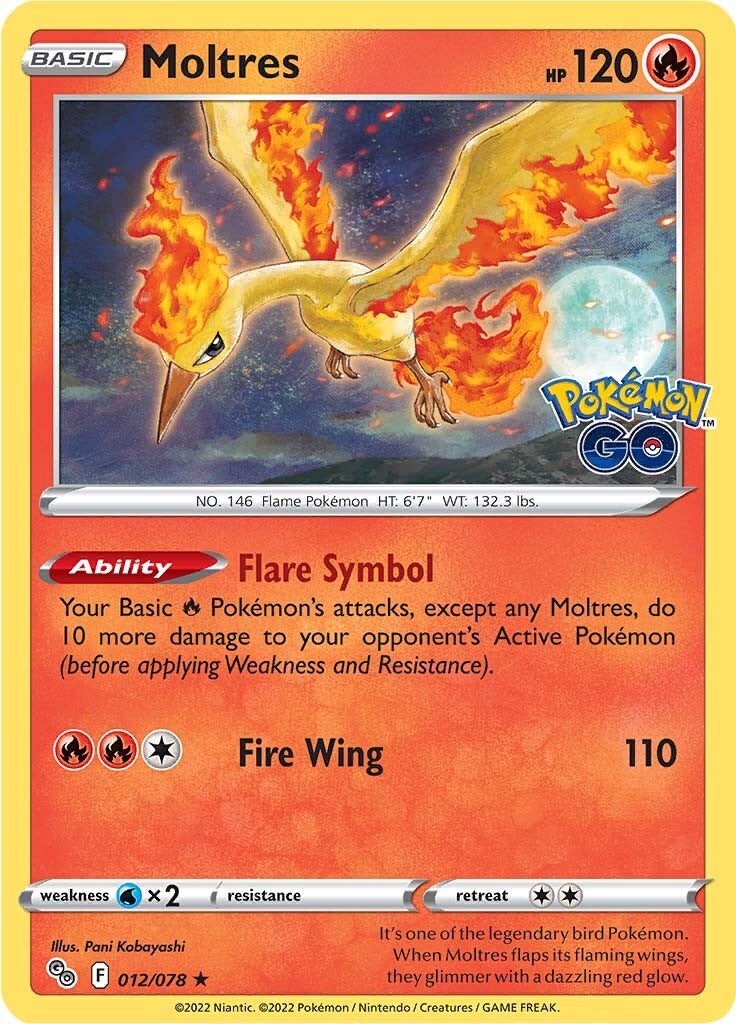 Moltres (012/078) [Pokémon GO] | Tabernacle Games