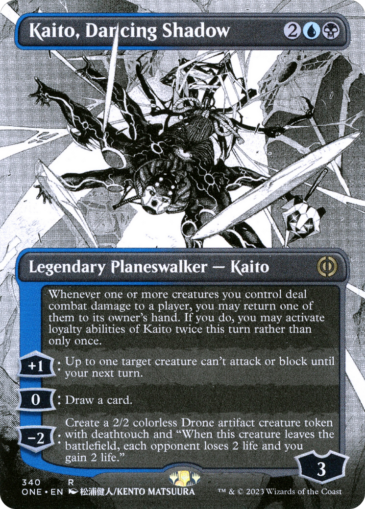 Kaito, Dancing Shadow (Borderless Manga) [Phyrexia: All Will Be One] | Tabernacle Games