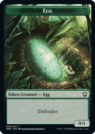 Snake // Egg Double-sided Token [Dominaria United Commander Tokens] | Tabernacle Games