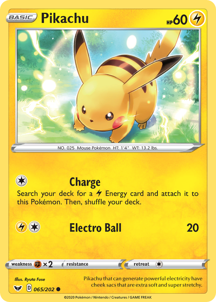 Pikachu (065/202) [Sword & Shield: Base Set] | Tabernacle Games