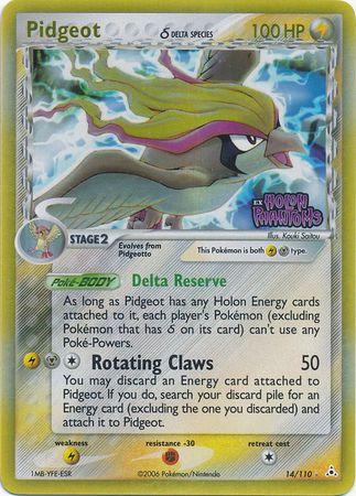 Pidgeot (14/110) (Delta Species) (Stamped) [EX: Holon Phantoms] | Tabernacle Games