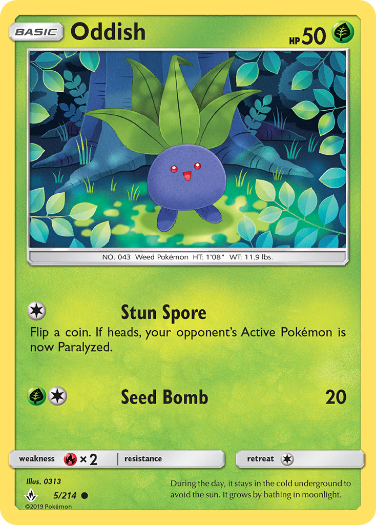 Oddish (5/214) [Sun & Moon: Unbroken Bonds] | Tabernacle Games