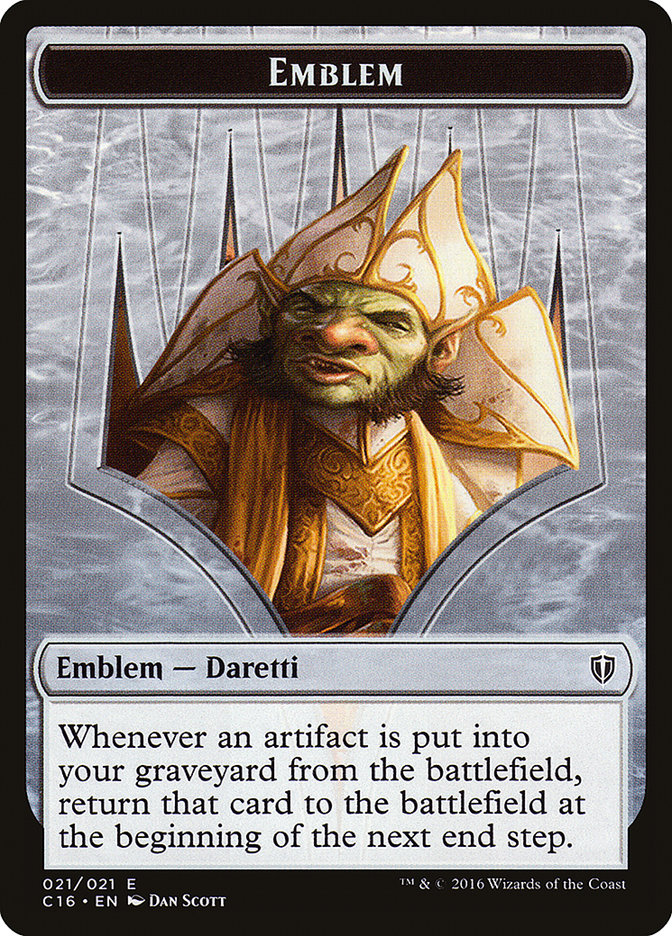 Daretti, Scrap Savant Emblem [Commander 2016 Tokens] | Tabernacle Games