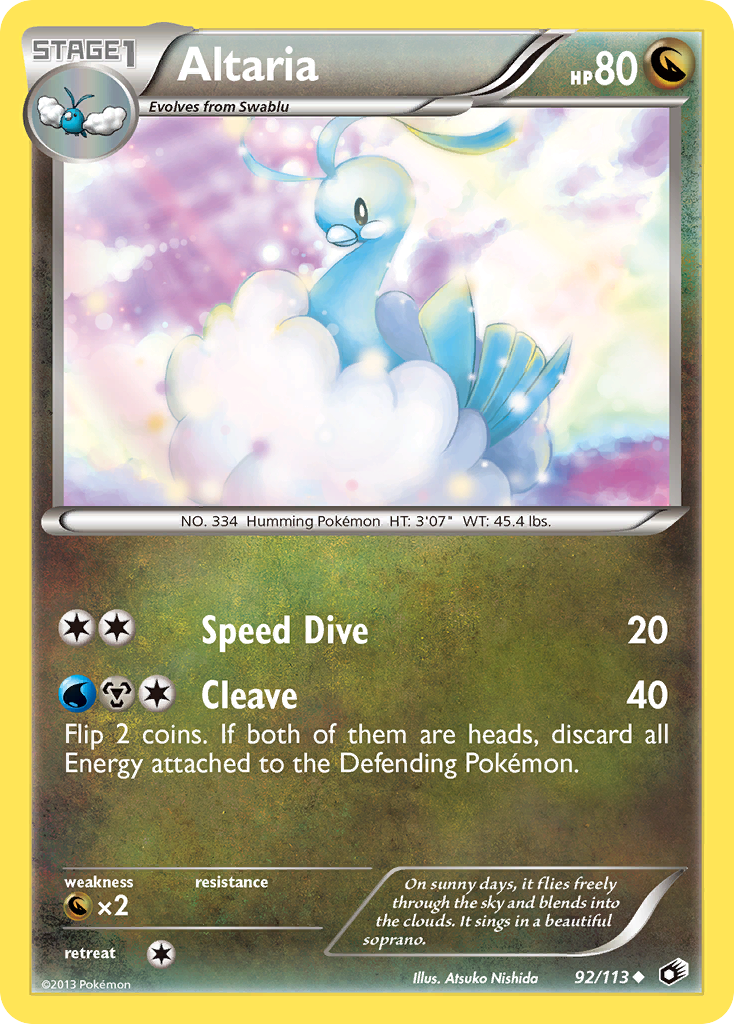 Altaria (92/113) [Black & White: Legendary Treasures] | Tabernacle Games