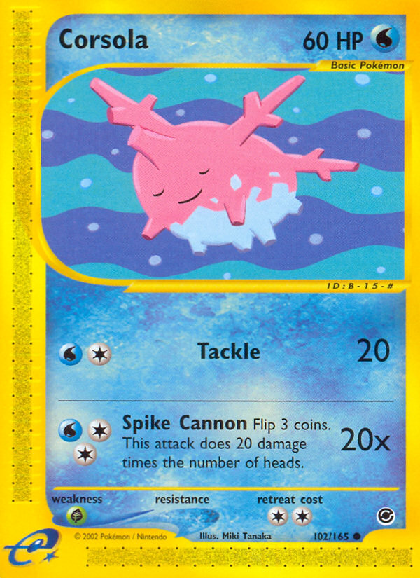 Corsola (102/165) [Expedition: Base Set] | Tabernacle Games