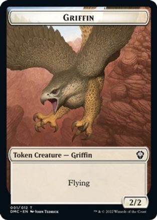 Zombie Knight // Griffin Double-sided Token [Dominaria United Commander Tokens] | Tabernacle Games