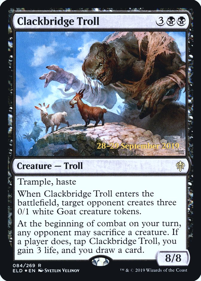 Clackbridge Troll  [Throne of Eldraine Prerelease Promos] | Tabernacle Games