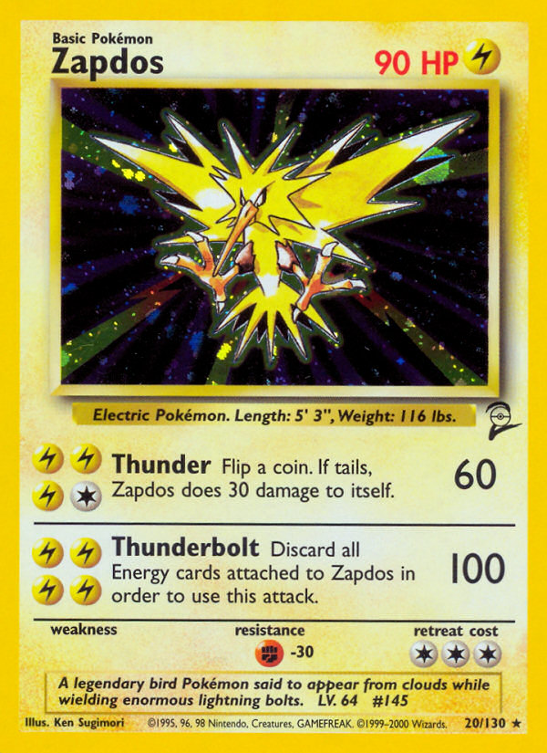 Zapdos (20/130) [Base Set 2] | Tabernacle Games