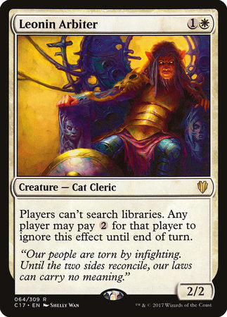 Leonin Arbiter [Commander 2017] | Tabernacle Games