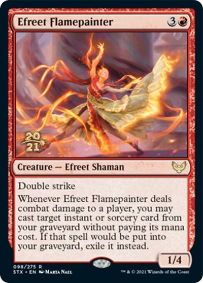 Efreet Flamepainter [Strixhaven: School of Mages Prerelease Promos] | Tabernacle Games