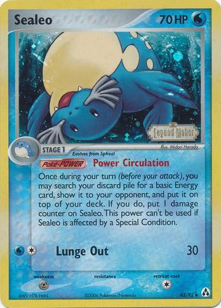 Sealeo (43/92) (Stamped) [EX: Legend Maker] | Tabernacle Games