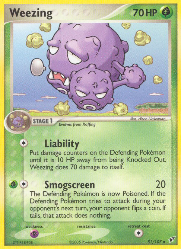 Weezing (51/107) [EX: Deoxys] | Tabernacle Games