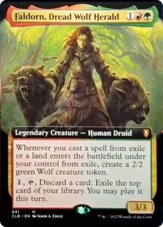 Faldorn, Dread Wolf Herald (Extended Art) [Commander Legends: Battle for Baldur's Gate] | Tabernacle Games