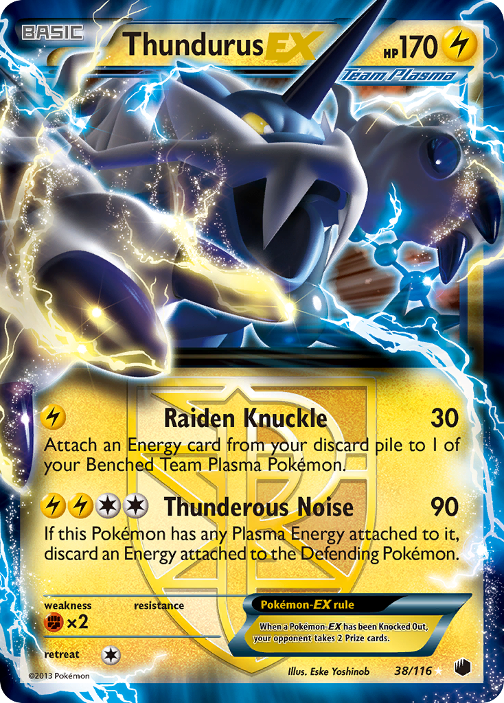 Thundurus EX (38/116) [Black & White: Plasma Freeze] | Tabernacle Games