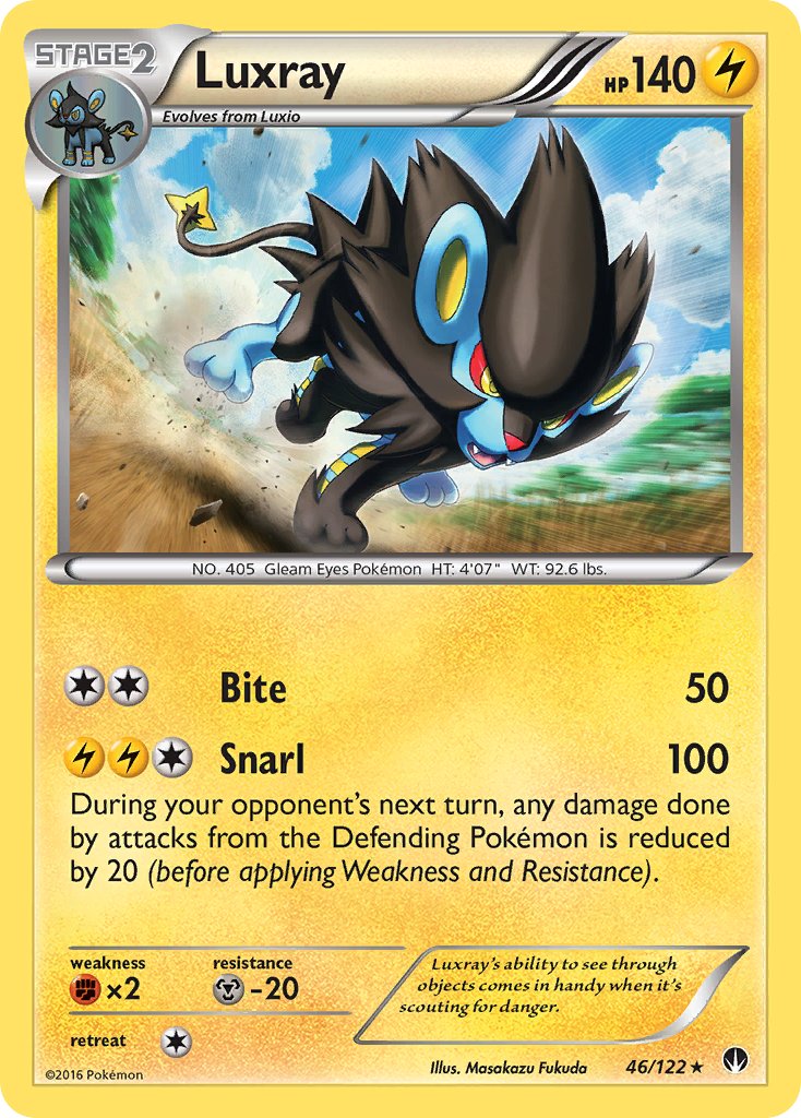 Luxray (46/122) (Cracked Ice Holo) [XY: BREAKpoint] | Tabernacle Games