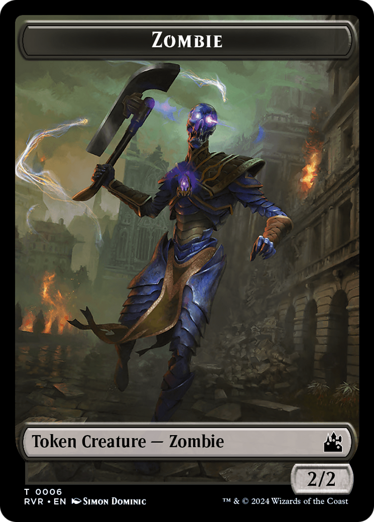 Bird // Zombie Double-Sided Token [Ravnica Remastered Tokens] | Tabernacle Games