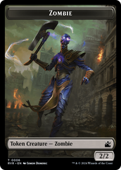 Goblin (0008) // Zombie Double-Sided Token [Ravnica Remastered Tokens] | Tabernacle Games