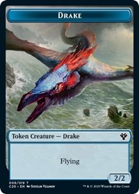 Drake // Insect (018) Double-sided Token [Commander 2020 Tokens] | Tabernacle Games