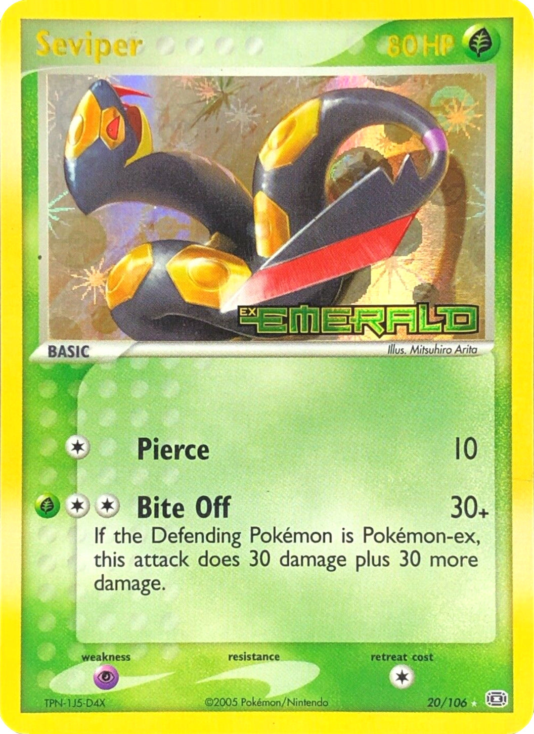 Seviper (20/106) (Stamped) [EX: Emerald] | Tabernacle Games