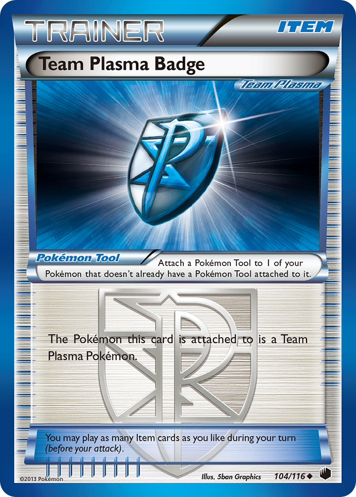 Team Plasma Badge (104/116) [Black & White: Plasma Freeze] | Tabernacle Games