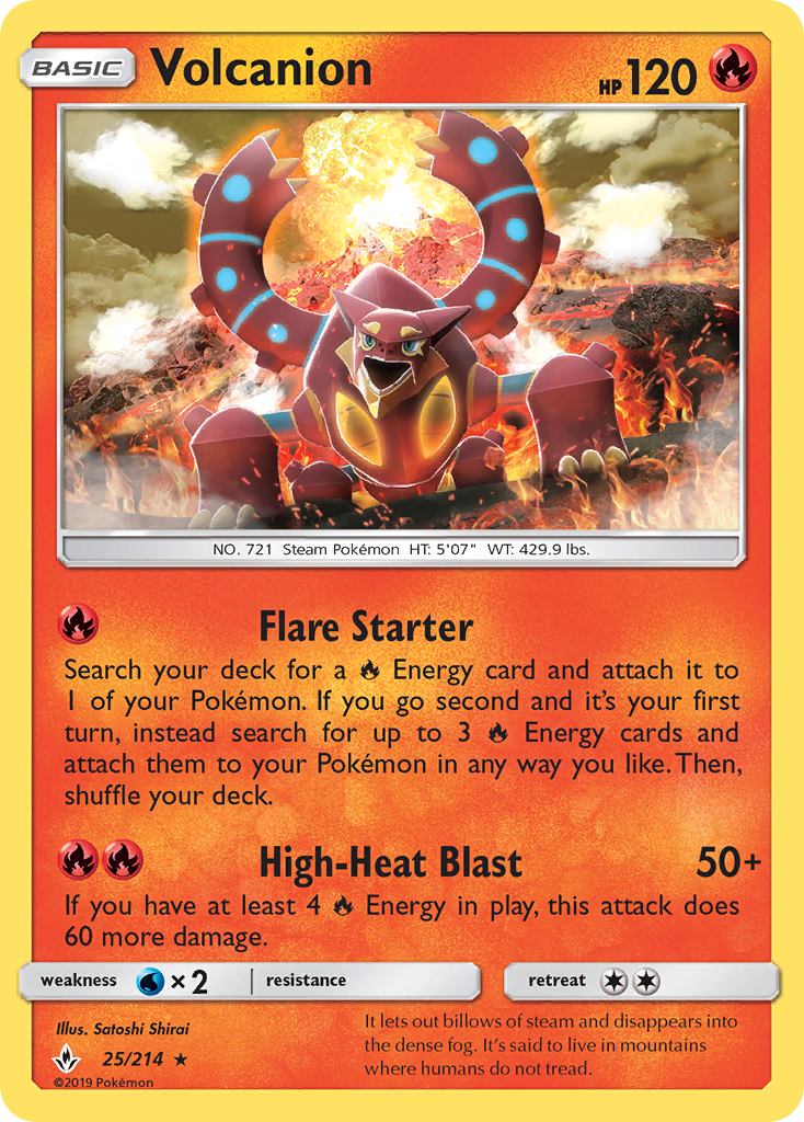 Volcanion (25/214) [Sun & Moon: Unbroken Bonds] | Tabernacle Games